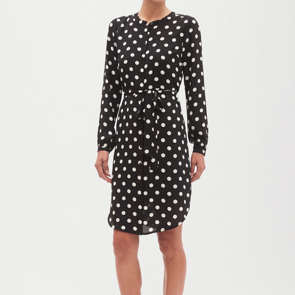 Banana Republic polka dot shirt dress